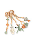 Montessori Baby Gym & Hanging Toys Set | Wooden Play Gym for Babies