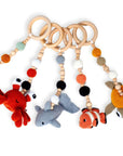 Montessori Baby Gym & Hanging Toys Set | Wooden Play Gym for Babies