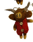 Ornament - Highland Cow in knit sweater