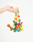 Montessori Baby Gym & Hanging Toys Set | Wooden Play Gym for Babies
