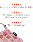 Urban Infant - Little Helper Kids Apron, Washable Cotton/Poly - Poppies
