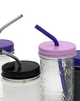 Painted Metal Straw Hole Tumbler Lids for Regular Mouth Mason Jars