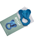Natural rubber Teether Elephant - Blue