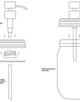Mason Jar Lifestyle - Satin / Brushed Finish Soap Pump Dispensers for Mason Jars