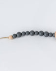Silicone Bead & Wood Ring Pacifier Clip