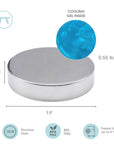 Outset Stainless Steel Round Ice Packs, Set of 2, 3.75"