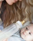 Set of Two Natursutten Glass Baby Bottles (S,L)