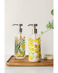 Bees & Blooms Glass Soap Pump