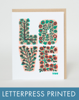 Egg Press Manufacturing - Floral Love You Letterpress Greeting Card by Egg Press