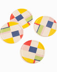 Poketo - Bamboo Coasters in Colorblock