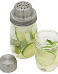 Mason Jar Lifestyle - Mason Shaker Cocktail Shaker Lid with Stainless Steel Band