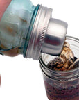 Mason Jar Lifestyle - Mason Shaker Cocktail Shaker Lid with Stainless Steel Band