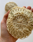 fort & field - Round sisal scrubber ball sponge w/ handle kitchen bath