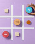 Mini Dip Bamboo Travel Case with Coaster : Blue