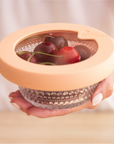 Glass Bowl Lid with Silicone Seal – XSmall – Terra Cotta