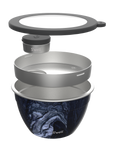 64oz Azurite Marble Salad Bowl Kit