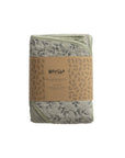 Terry baby hooded bath towel Green, leaf embroidered hood