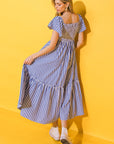 ALWAYS A VIBE WOVEN MIDI DRESS