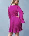GRACEFUL ENTRANCE SATIN MINI DRESS