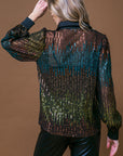 CAUSE A COMMOTION SEQUIN BLOUSE