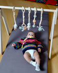 Montessori Baby Gym & Hanging Toys Set | Wooden Play Gym for Babies