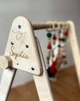 Montessori Baby Gym & Hanging Toys Set | Wooden Play Gym for Babies
