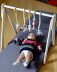 Montessori Baby Gym & Hanging Toys Set | Wooden Play Gym for Babies