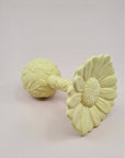 Natural rubber Rattle Daisy - Yellow