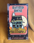 Haunted House sliding enamel pin!