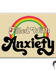 Badge Bomb - Filled With Anxiety Rectangle Magnet