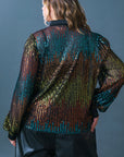 CAUSE A COMMOTION SEQUIN BLOUSE