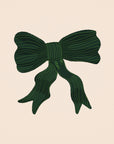 One & Only Paper - Green Striped Bow Matte Gift Label Sticker
