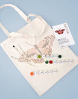 Paint Your Numbers - Blush Flutter Tote – Pink Butterfly Edition Paint by Numbers Kit
