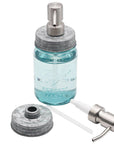 Mason Jar Lifestyle - Satin / Brushed Finish Soap Pump Dispensers for Mason Jars