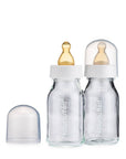 Set of Two Natursutten Glass Baby Bottles (S,L)