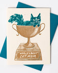 World's Best Cat Mom - Risograph Mother's Day Card