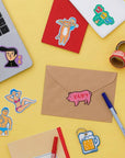 Japanese Retro DieCut Sticker
