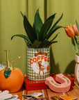 Ceramic Planter, Coffee Can