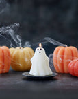Ghost Candle – 100% Beeswax – Natural – 3” Handcrafted