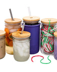 Mason Jar Lifestyle - Bamboo Straw Hole Tumbler Lid for Mason Jars