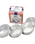 Mason Jar Lifestyle - 4 Pack Stainless Steel Spice Lids