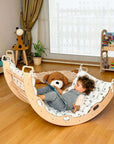 Climbing Arch / Rocker and White Star Pillow | Imaginative Play Set