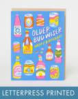 Egg Press Manufacturing - Bud Wiser Birthday Punny Letterpress Greeting Card by Hello!Lucky