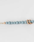 Silicone Bead & Wood Ring Pacifier Clip