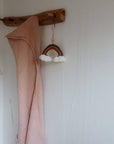 Muslin baby hooded bathtowel Powder