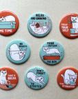 Badge Bomb - Treat Your Self Cat Big Magnet