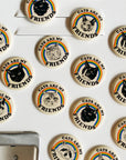 Judgmental Black Cat Friend Magnet