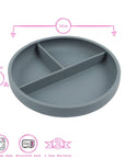 Silicone Baby Divided Suction Plate