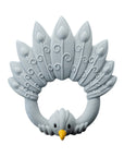 Natural rubber Teether Peacock - Light Blue
