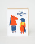 Egg Press Manufacturing - You Complete Me Funny Love Letterpress Greeting Card by Egg Press